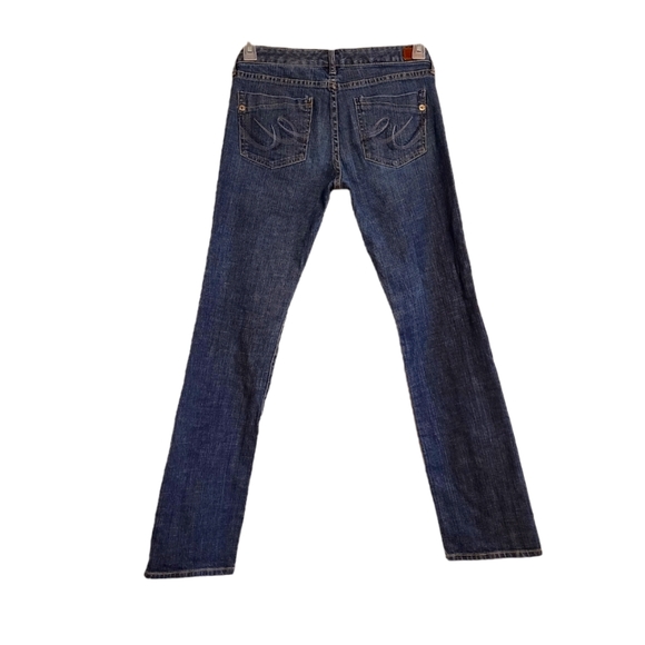 X2 Women's Size 6 Ultra Low Rise Skinny Straight Leg 31" Inseam Denim Blue Jeans - Picture 2 of 5